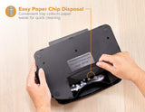 Bostitch Office EZ Squeeze Heavy Duty 3-Hole Punch for Home Office & School, 40-Sheet Capacity, One-Touch Reduced Force, Sleek Black Design