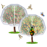 TMFsode Fruit Tree Netting with Zipper and Drawstring, 6Ft x 6Ft, 2Pcs