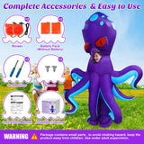 Danxilu Inflatable Costume Adult Full Body Blow Up Octopus Costume Animal Cosplay Men Women Funny Inflatable Halloween Costume Theme Party Christmas Birthday Holiday