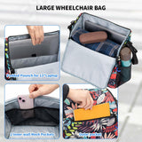 ZHCHG Wheelchair Bags, Wheelchair Backpack with Cup Holder, Wheelchair Bags to Hang on Back, Electric Wheel Chair Accessories, Large Storage Bag for Walker Rollator