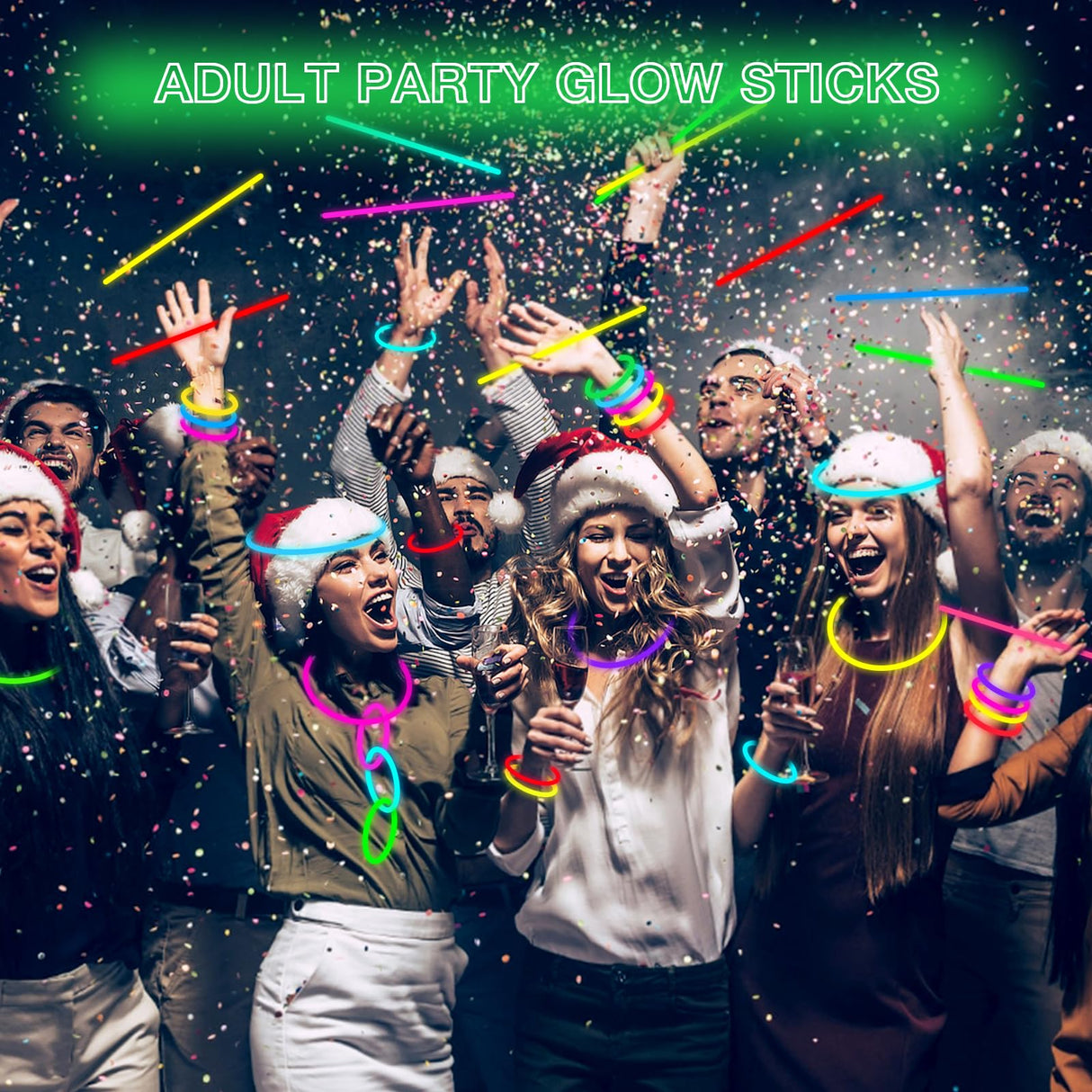 JICUICUI Ultra Bright Halloween Glow Sticks - 500PRO Party Pack with Connectors for Christmas, Neon Birthday and Holidays - Multicolor 8" Glow Sticks Necklaces Bulk