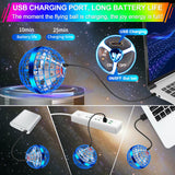Vantexi Flying Orb Ball Toy, Parachute with LED Light, Magic Hand Controlled Mini Galaxy Hover Ball,Cosmic Globe Boomerang, Cool Christmas Birthday Gift for 6 7 8 9 10+ Year Old Boys Girls-Bright Blue
