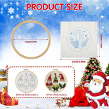 Christmas Embroidery Kit, DIY Hand Embroidery Kit, Beginner Embroidery Kit for Adults, Embroidery Christmas Ornament Kits (B)