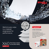 WypAll GeneralClean X60 Cloths Multi-Task Cleaning Wipes (34790), Pop-Up Box, Strong and Absorbent Towels, White (10 Boxes of 118 Sheets, 1,180 Sheet Total)