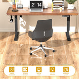 Tcyzest Tempered Glass Chair Mat 48" x 32",1/5" Thick for Office Desk,Rolling Chair Mat for Carpet, Odorless, Easy to Clean with 4 Non-Slip Pads for Carpet & Hardwood Floors