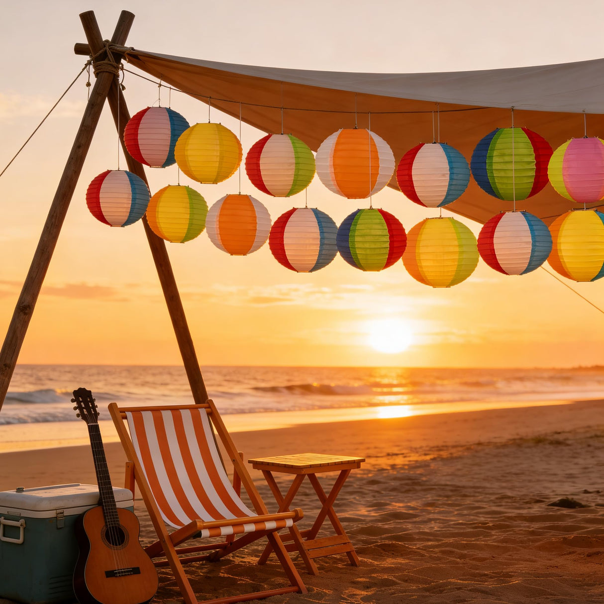 ‎Renbuzhu 15PCS Pool Party Decorations Beach Ball Paper Lanterns - Summer Luau Hawaiian Themed Hanging Decor for Home Birthday Outdoor Indoor