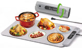Food Warming Mat Electric Tray: YTLAD Silicone Heating Pad with 6 Level Adjustable Temperature and 5 Hours Timer & Family Lock, Foldable Food Warmers for Parties, Daily Use (Grey, 25.6" x 15.55")