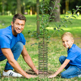 12p Tree Protectors from Deer,16.5 Inches High Pre-Curved Metal Mesh Tree Trunk Protector Stackable Vertically or Horizontally, Tree Tubes Wrap for Saplings and Fruit Garden
