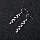 SWEETV Marquise Wedding Bridal Dangle Earrings for Brides Bridesmaid