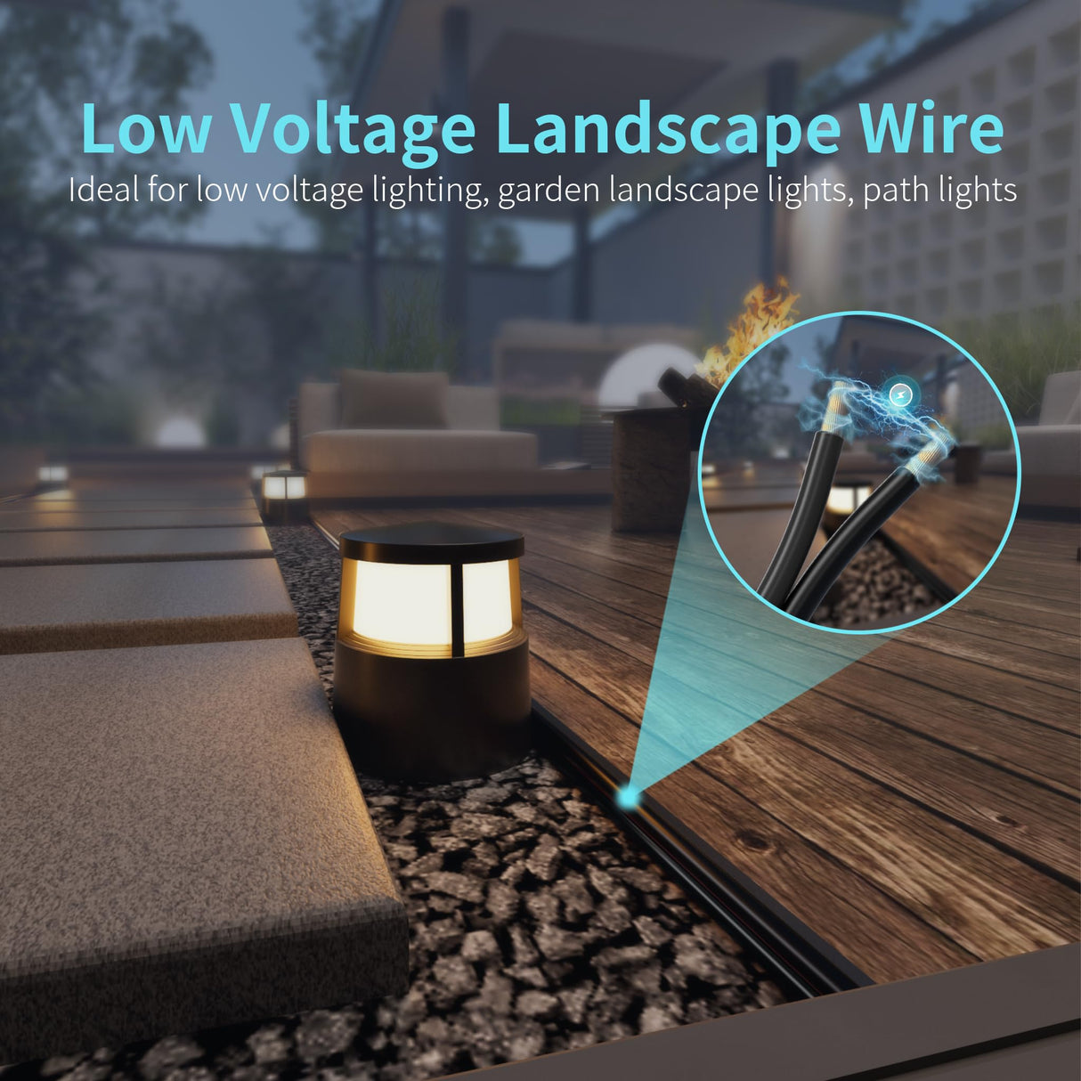 Energeaster 250FT 16 Gauge Low Voltage Landscape Wire 2 Conductors Low-Voltage Wire Hookup LED Lighting Strips Flexible Cable Copper Clad Aluminum(16AWG 250FT)