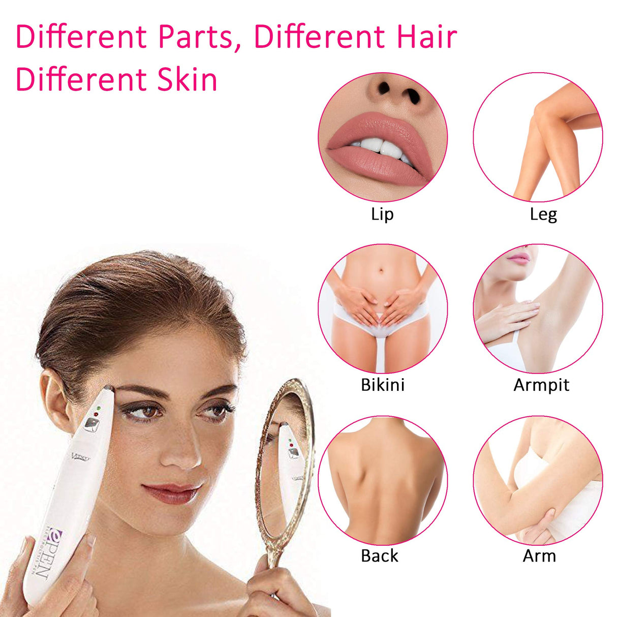 Verseo ePen Permanent Hair Removal Needle-Free Electrolysis Pen System for Unwanted Hair Removal from Face, Underarm, Bikini Line and so much more for men and women who value their privacy