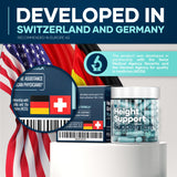 Height & Bone Support Supplement - Made in USA - Premium Height Growth Supplement for Kids & Teens with Calcium - Nutritional Support Bone Health Formula - Height Increase Essential Vitamins - 60 Caps