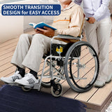 4 Inch Rise Threshold Ramp Anti-Slip Wheelchair Ramp Rubber Curb Ramp for Home Doorways 3 Feet Long 5500lbs Load Capacity(Anti-Slip Design)