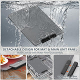 Portable Food Warming Mat with Waterproof Design, Silicone Food Warming Tray with 6 Temperature & 6 Timer Settings, Child Lock Safety, 8s Rapid and Full Surface Heating Food Warmer for Everyday Use