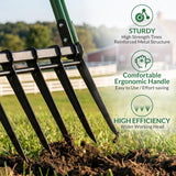 Senvert BroadFork Garden Tool, Heavy Duty 5-Tine Broad Fork Hand Tiller, Garden Pitchfork with Ergonomic U-Shaped Handle, Digging Fork for Gardening, Cultivating