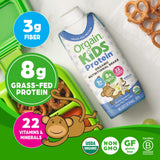 Orgain Organic Kids Protein Nutritional Shake, Vanilla - 8g of Protein, 22 Vitamins & Minerals, Fruits & Vegetables, Gluten Free, Soy Free, Non-GMO, 8.25 Oz, 12 Ct (Packaging May Vary)