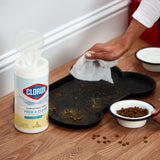 Clorox Free & Clear Compostable Cleaning Wipes, Light Lemon Scent, 75 Count, Pack of 3 (Pack May Vary)