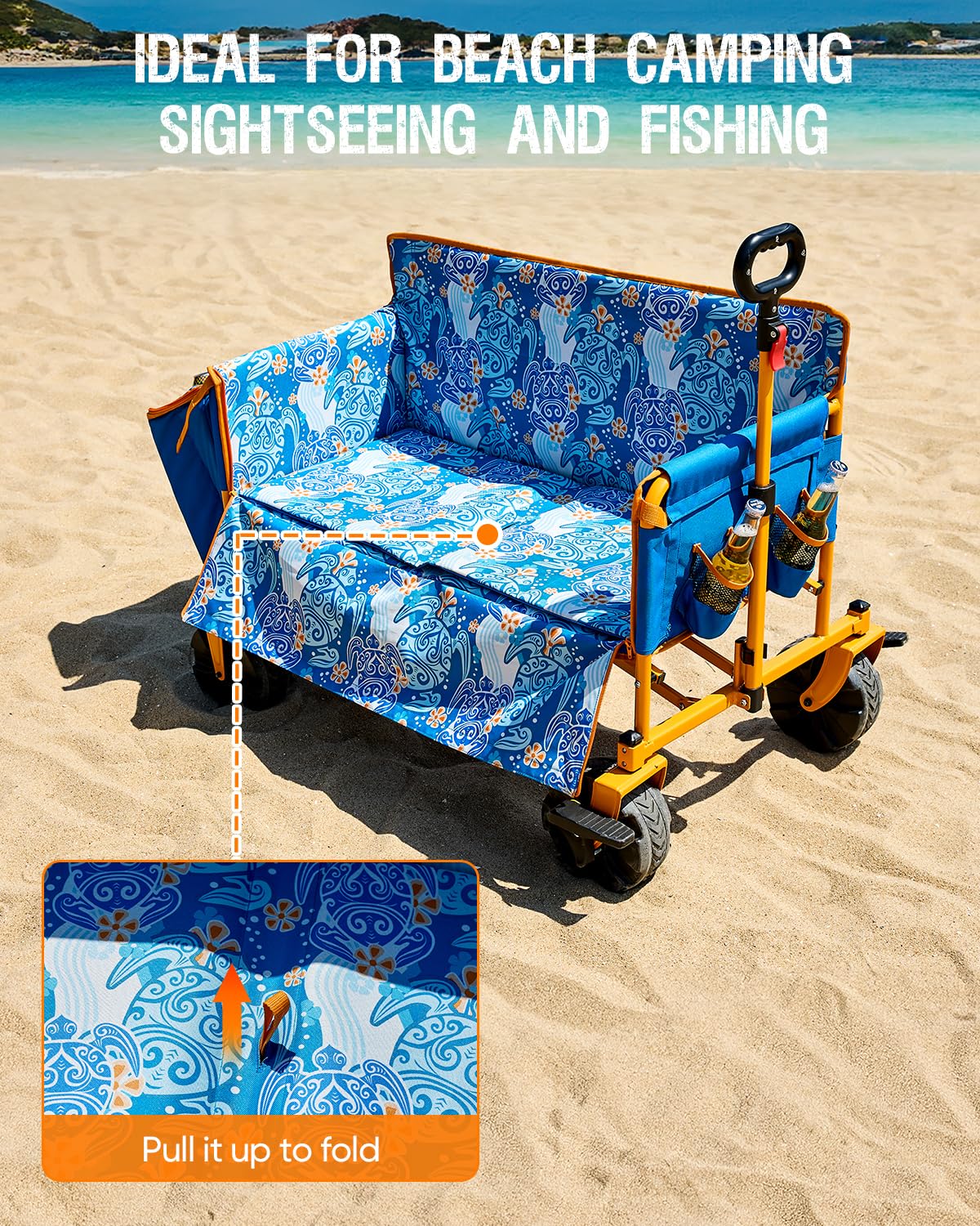 Old Bahama Bay 500lbs Love-Seat Wagon 3-in-1 Bench Wagon Seat for 2 Adults