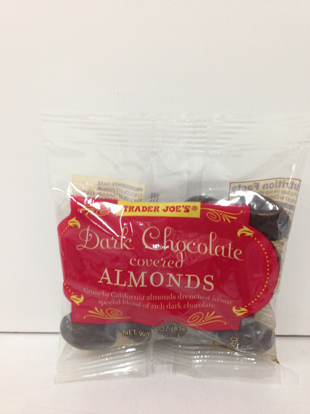 Trader Joe's Dark Chocolate Covered Almonds 3oz (Pack of 6)