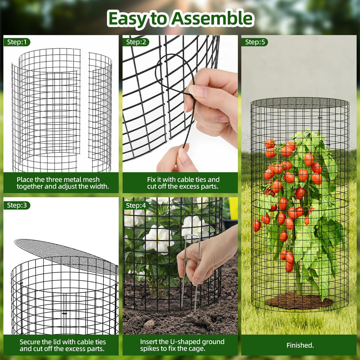 SPECILITE 10 Pack Plant Protector from Animals, 14"x16" Pre-Bent Wire Mesh