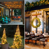 JMEXSUSS 2 Pack Fairy Lights Battery Operated with Remote, Total 400 LED 132ft Battery Powered String Lights, Christmas Twinkle Lights for Bedroom Indoor Outdoor Patio Tree Christmas Decor, Warm White