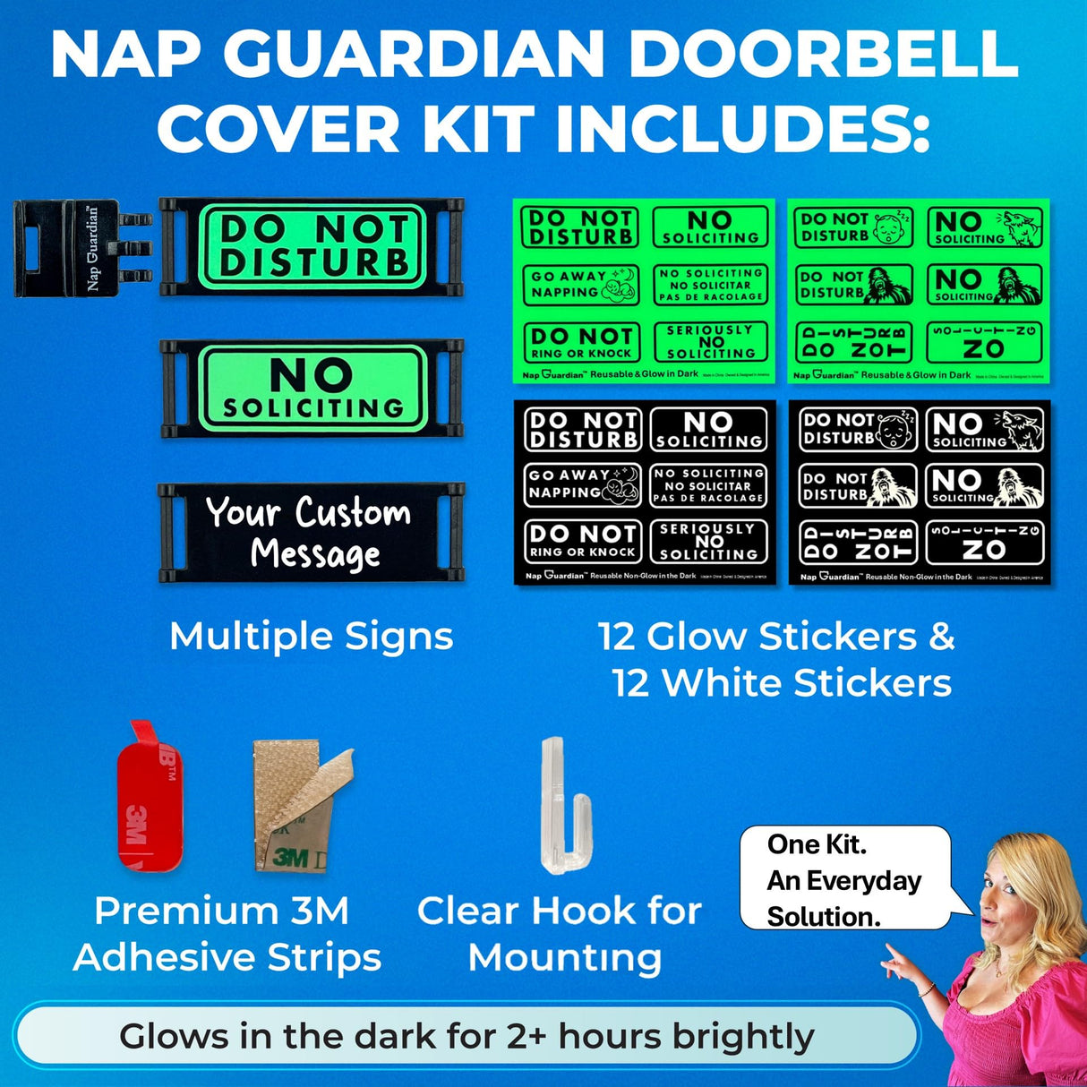 Nap Guardian – The Original – Invented in USA – No Soliciting Doorbell Cover for Ring & Video Doorbells – Blocks Button to Stop Ringing – Rotates Do Not Disturb/No Soliciting