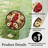 UNIQGIFTS Acrylic Puzzle Suncatcher, Northern Cardinal Sun Catchers Puzzle for Window Hanging, DIY Craft Puzzles for Adults, Ideal Gift for Women, Men, Wife, Mom, Home & Garden Decor, 7.4 in