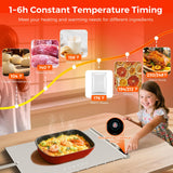 Food Warming Mat | Max Temp 248℉,Electric Warming Tray with Timer and 8-Level Adjustable,Fast Full-Surface Heating Mat for Food with Child Lock,Roll-Up & Portable Silicone Food Warmer for Buffet Party
