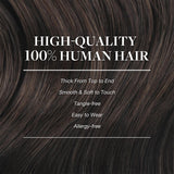 GOO GOO Clip in Hair Extensions Real Human Hair, Remy Human Hair Extensions Clip ins for Women, Natural Human Hair, 18inch 150g 9Pcs, 2 Dark Brown