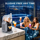 IceSwirls Slushie Machine,No Ice Needed,8 Preset Programs,Professional Frozen Drink Maker for Slush,88 oz Slushy Machine for Home with Auto-Clean,Milk Shakes,Frappe,Margarita