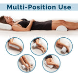 ComfiLife Knee Pillow for Back Sleeping – 100% Memory Foam Bolster Pillow for Legs – Under Knee Pillow for Sleeping on Back – Leg Pillow for Back & Hip Pain Relief for Side Sleepers – Half Moon Pillow