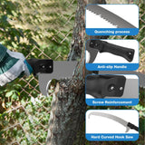 Manual Pole Saw for Tree Trimming, 26FT Telescoping Extension Pole Tree Pruner with 24" Blade, Hand Pole Saw for Cutting High Branches, Detachable Pruning Saw for Garden Yard Maintenance