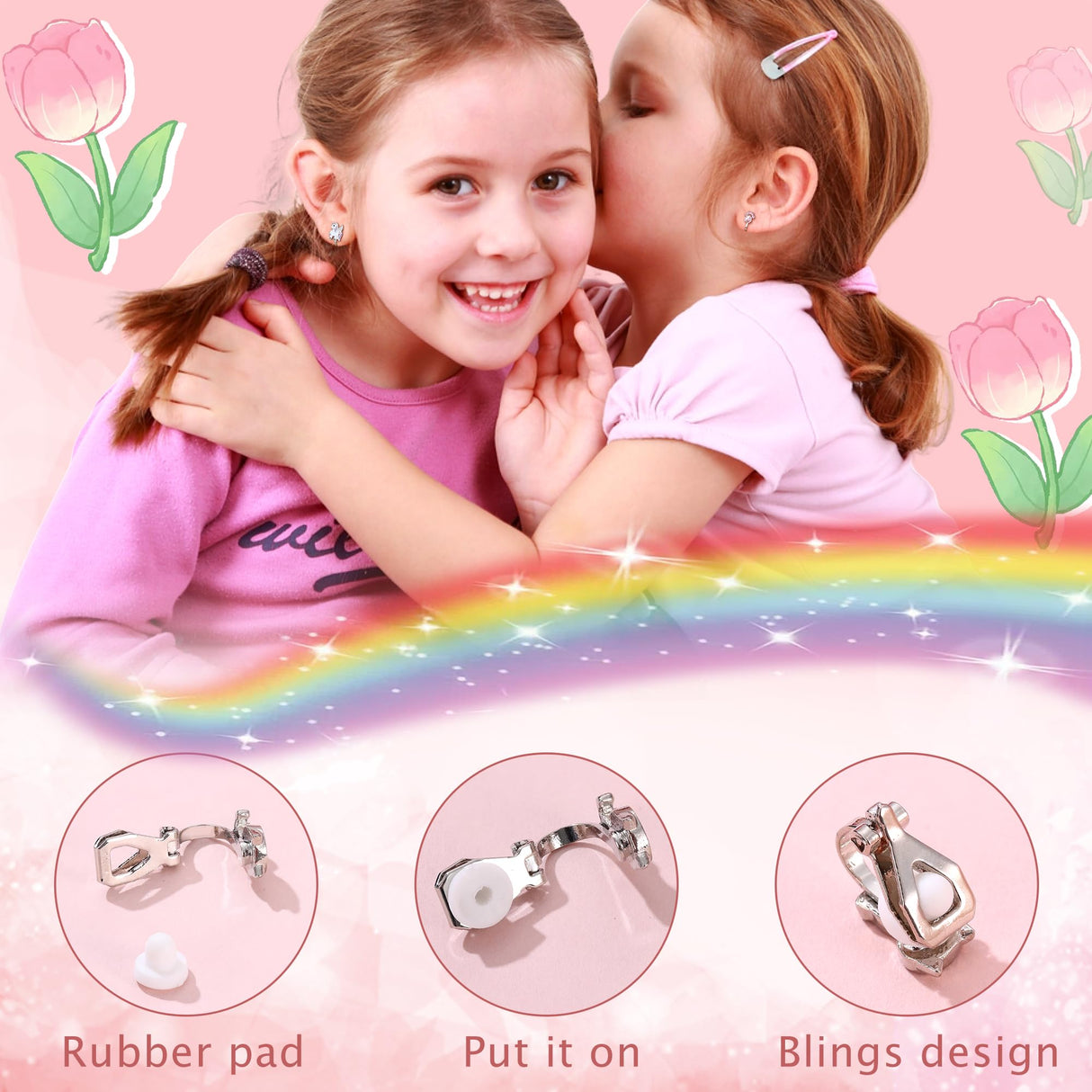 FUNRUN JEWELRY 12 Pairs Clip On Earrings for Women Non Pierced Fake Earring