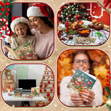 Saillong 12 Pack Vintage Christmas Diamond Painting Greeting Card Kits DIY Retro Christmas Diamond Art Cards with Envelopes Xmas 5D Rhinestones Painting for Adults DIY Craft Family Friend Xmas Gifts