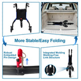 Premium 3 Wheel Rollator Walker for Seniors, Lightweight Foldable Elderly Three Wheeled Rollator with Storage Bag, Aluminum Mobility Aid Rolling Walker (Black & Blue)