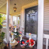 SilTriangle 16 Set Holiday Porch Goose Outfits All Seasons Bundle for Summer Hawaiian 4th of July Halloween Christmas St. Patrick Easter Valentine Concrete Porch Goose Clothes for Patio Yard Lawn