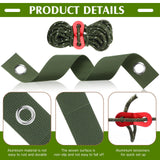 Sintuff 9 Set Heavy Duty Tree Stake Kit 15.75 Inches/ 40 cm Tree Straps for Staking and 13.12 ft/ 4 m Dock Lines Rope for Support Anchoring Home Leaning Plant Straightening Garden Tent (Army Green)