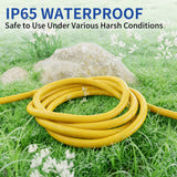 Cismorvex 50ft Outdoor/Indoor Extension Cord with Lighted 10/3 Gauge Ultra 3 Prong Heavy Duty SJTW, Waterproof, Flexible Cold-Resistant,15A 125V 1875W, Yellow