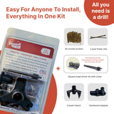 SQUEEEK NO MORE Squeaky Floor Repair Kit for Hardwood, Carpet, Vinyl & Linoleum – Complete Floor Squeak Repair Kit Includes Joist Finder Drill Bits, Tripod Fixture and 50 Counter-snap Screws