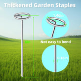 60Pcs Thick 8 Gauge 0.16 in Circle Top Landscape Fabric Pins Hard Holding,6 Inch Galvanized Landscape Fabric Stakes, for Tent, Weed Barrier Fabric, Plant Cover,Landscape Pins Stronger Not Easy Bend