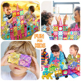 Jasonwell 110PCS Magnetic Tiles Building Blocks Set for Boys Girls Preschool Educational Magnet Construction Kit Stacking STEM Toys Christmas Birthday Gifts for Kids Toddlers 3 4 5 6 7 8 9 + Year Old