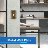 LIDER Toggle Light Switch Metal Wall Plate, Stainless Steel Switch Cover, Corrosion Resistant, Mid-Size 3-Gang 4.88" x 6.77", 201 Stainless Steel, LMWP-13M-AB, Antique Brass