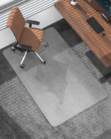 Blvornl Frosted Clear Chair Mat for High Pile Carpet and Hardwood Floor, 47.2"*60" Hard Material Chair Mat, Heavy Duty Computer Chair Mats for Rolling Chairs, Desk Floor Rug for Office and Home