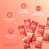 Nello SuperFocus Focus Drink Mix – Fruit Punch Flavor – Alpha GPC, Lion’s Mane, Rhodiola & N-Acetyl L-Tyrosine – Sugar-Free, On-the-Go Packets – 20 Servings