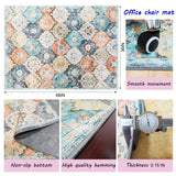 Office Chair Mat for Hardwood Floor,48"*36" Rolling Under Desk Mat, Computer Chair Rug,Anti-Slip Floor Protector for Home Office,Orange Blue