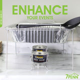 7Penn Buffet Food Warmers for Parties, 12 Pack - 6 Hour Chafing Dish Fuel Cans Catering Food Warmers Buffet Heating Food Warmer Party Canned Heat Burner with Bonus Lid Openers