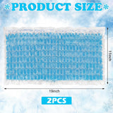 Reallnaive 2 Pack Reusable Freezable Ice Mat Sheets for Coolers Flexible Ice Packs for Food Trays, Cheese Boards, Deli Meats, Veggie Plates, Sushi, Party Platters (Blue)