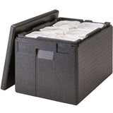 Cambro GoBox Insulated Lightweight Thermal Hot Box and Food Pan Carrier (12 Inch Deep) - Hotbox and Food Warmer for Catering & Transport - Top Load (Black)