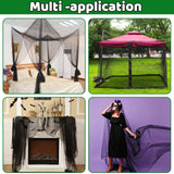 Mosquito Netting,10 × 50 Ft Mosquito Mesh Screen for Patio,Black