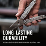 LEATHERMAN, Wingman Multitool with Spring-Action Pliers and Scissors, Stainless Steel
